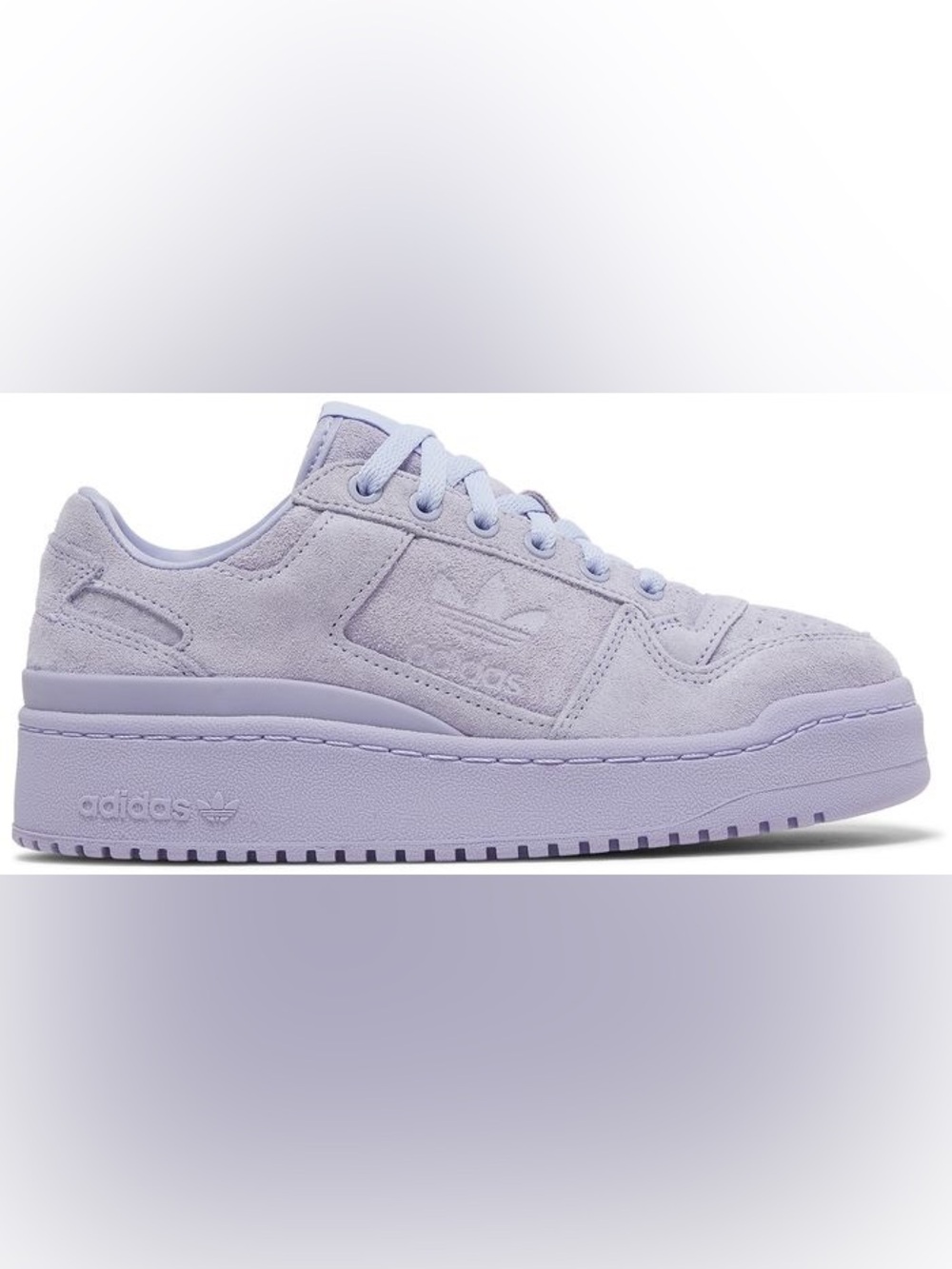 Adidas womens 7 Forum Bold violet tone Lavender Suede Platform Sneaker Lt Purple